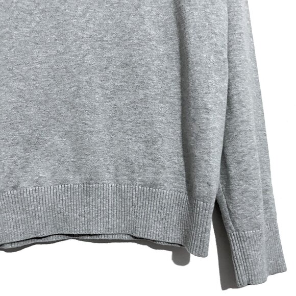 Michael Kors Gray Lightweight Cotton Half Zip Pullover Sweater - Picture 8 of 12